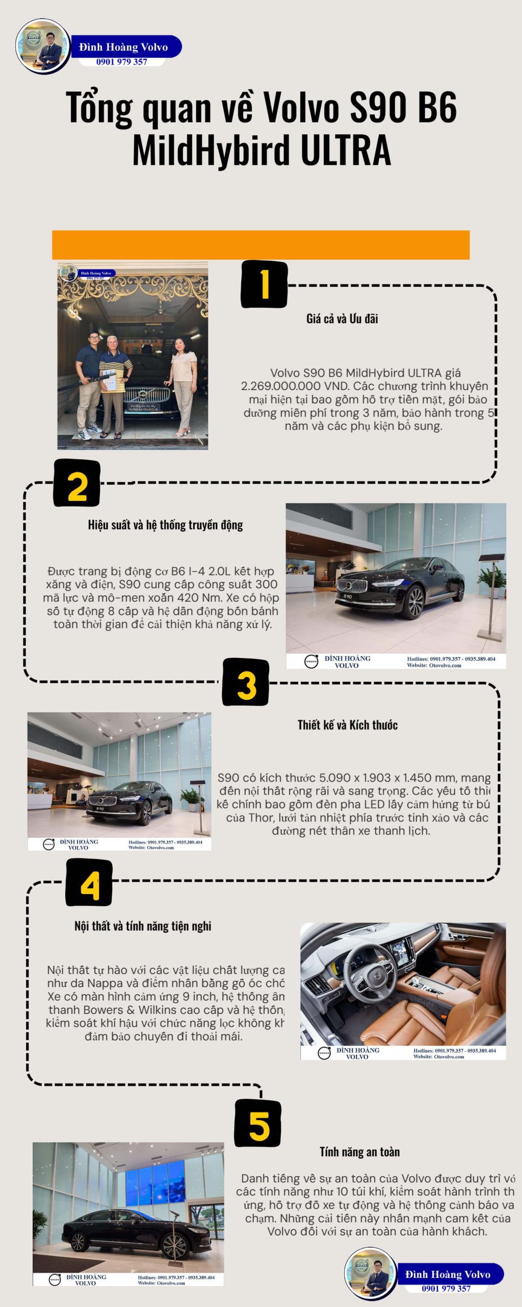 Tổng quan về Volvo S90 B6 Ultra 2025 hoàn toàn mới - Đình Hoàng Volvo Car Đà Nẵng