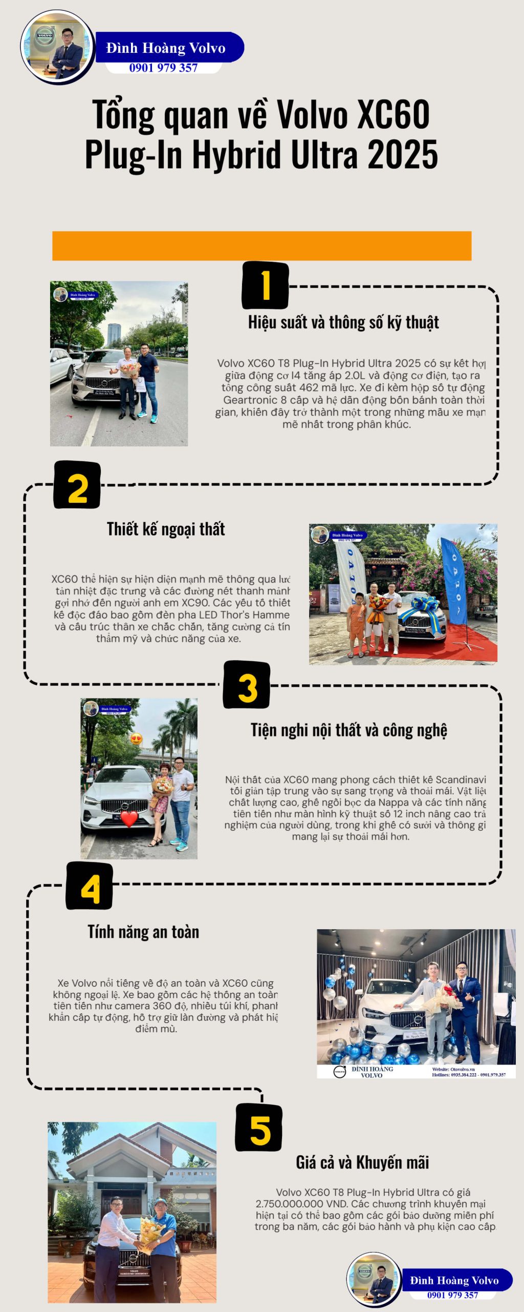 Tổng quan về Volvo XC60 T8 Plug-in Ultra 2025 hoàn toàn mới - Đình Hoàng Volvo Car Đà Nẵng