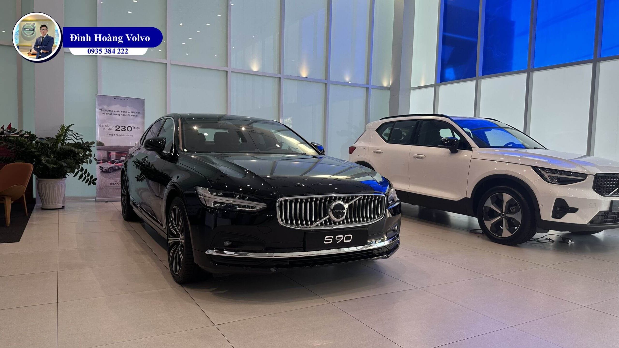 Hình ảnh Volvo S90L Ultimate 2023 Màu đen nội thất nâu tại Đà Nẵng - Đình Hoàng Volvo