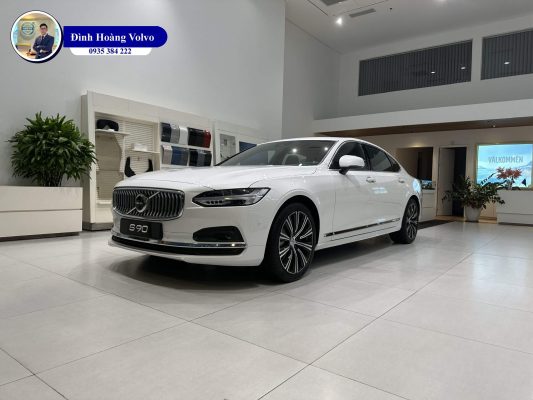 Hình ảnh thực tế chi tiết Volvo S90L B6 Ultimate 2023 Màu Trắng nội thất nâu tại Đà Nẵng - Đình Hoàng Volvo