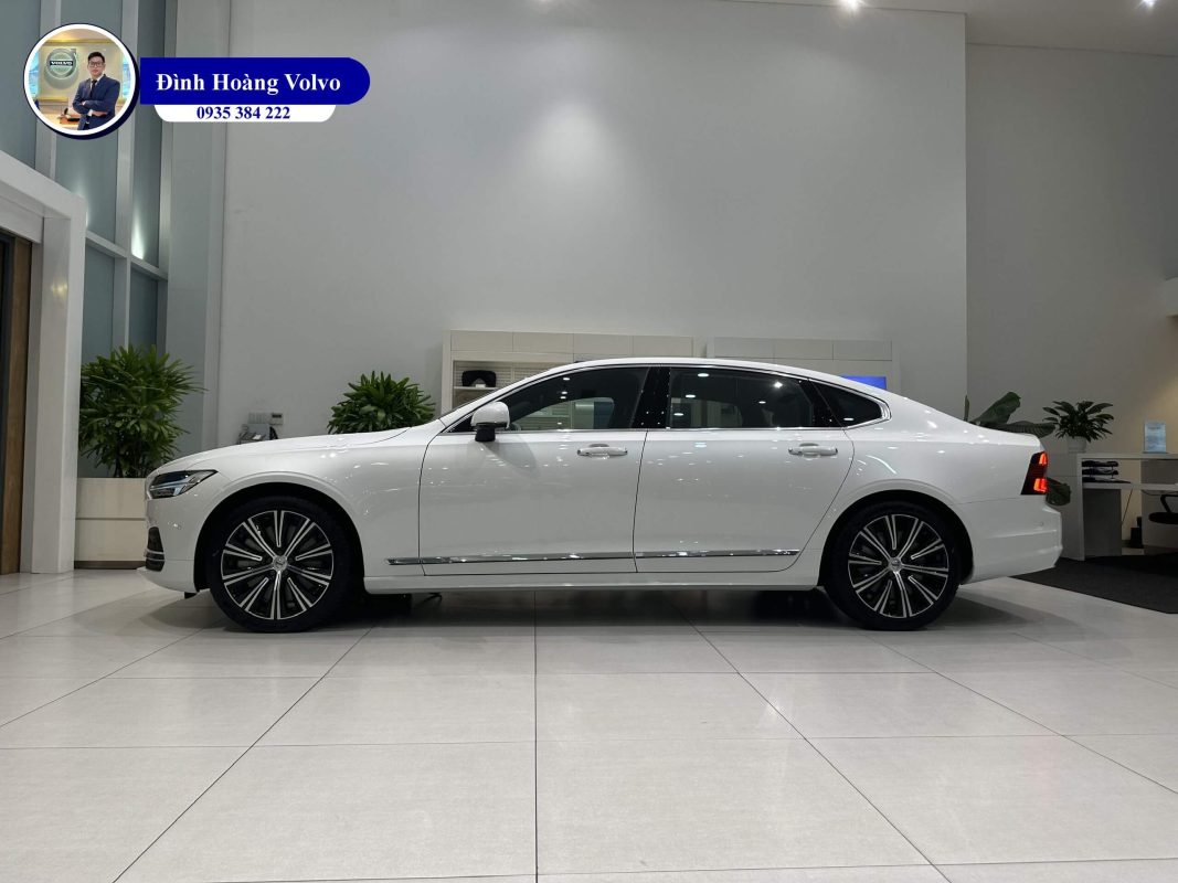 Hình ảnh thực tế chi tiết Volvo S90L B6 Ultimate 2023 Màu Trắng nội thất nâu tại Đà Nẵng - Đình Hoàng Volvo
