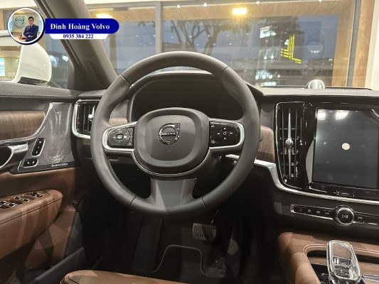 Hình ảnh thực tế chi tiết Volvo S90L B6 Ultimate 2023 Màu Trắng nội thất nâu tại Đà Nẵng - Đình Hoàng Volvo