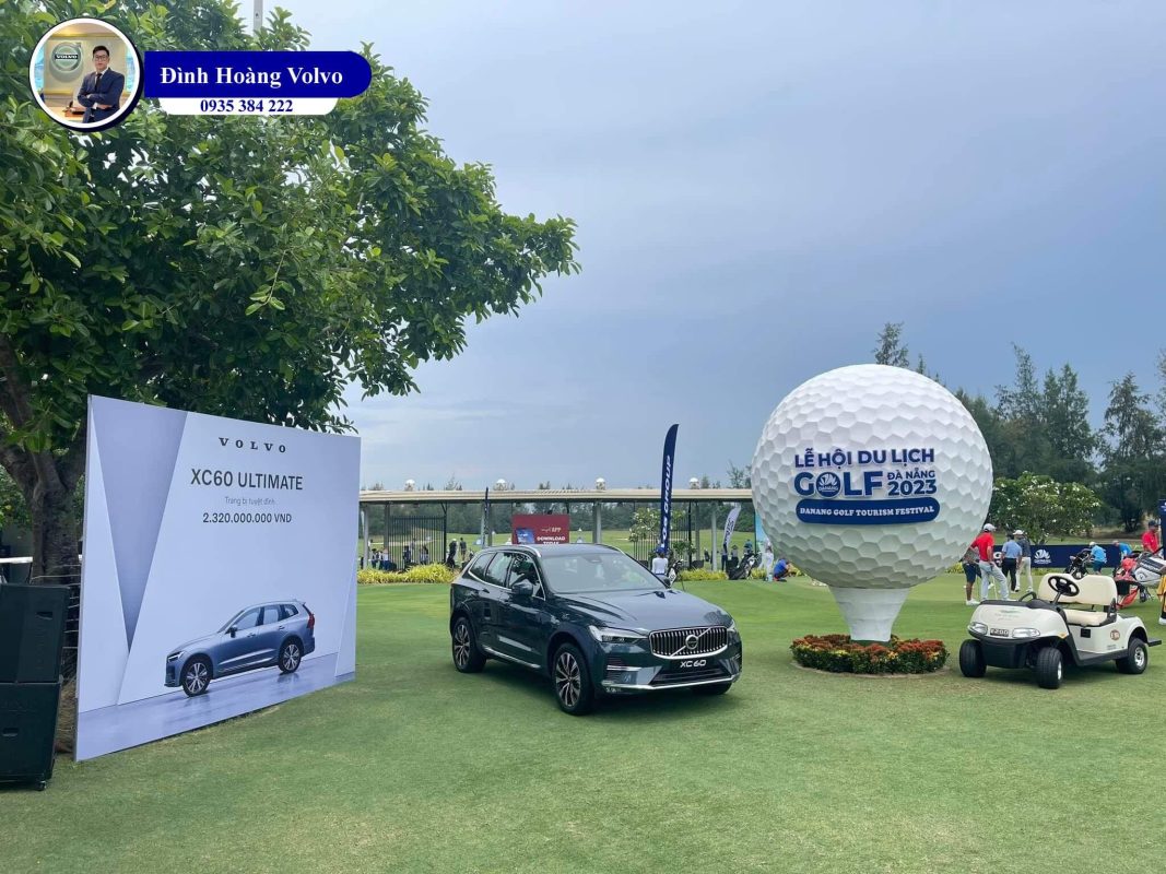 Hình ảnh thực tế chi tiết Volvo XC60 Ultimate 2023 Màu Xanh Denim Blue nội thất Nâu Maroon và Vàng Amber tại Đà Nẵng - Đình Hoàng Volvo
