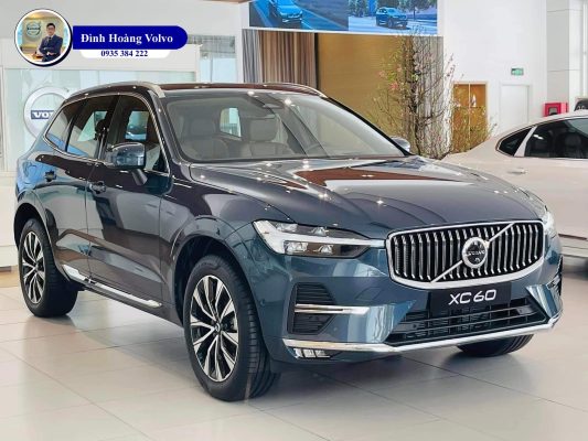 Hình ảnh thực tế chi tiết Volvo XC60 Ultimate 2023 Màu Xanh Denim Blue nội thất Nâu Maroon và Vàng Amber tại Đà Nẵng - Đình Hoàng Volvo