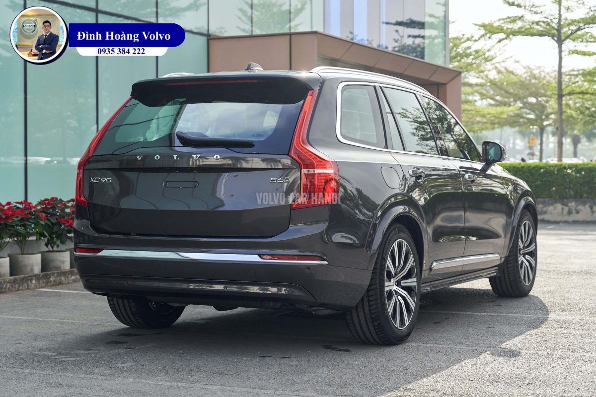 Hình ảnh thực tế chi tiết XC90 B6 Ultimate Màu Xám Nâu Platinum Grey nội thất Nâu Maroon và Vàng Amber - Đình Hoàng Volvo