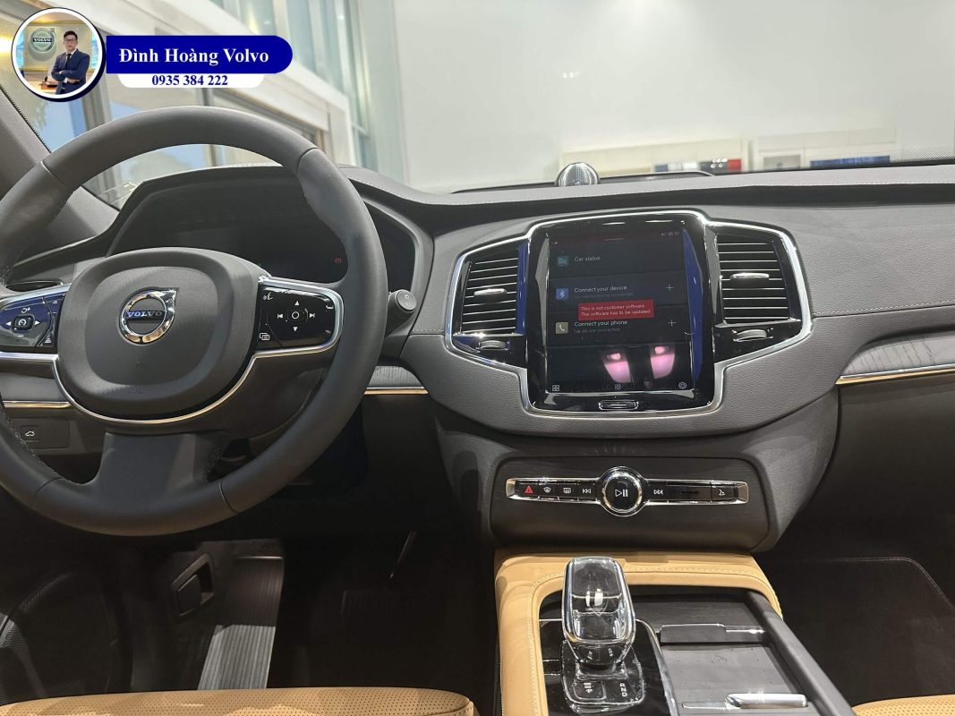Hình ảnh thực tế chi tiết nội thất Volvo XC90 B6 và T8 Recharge Ultimate 2023 Màu Vàng Amber - Đình Hoàng Volvo