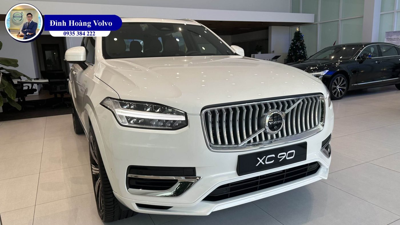 Hình ảnh thực tế chi tiết Volvo XC90 T8 Plug-in Hybrid Ultra 2023 Màu Trắng Nội thất Nâu tại Đà Nẵng - Đình Hoàng Volvo
