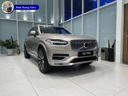 Hình ảnh thực tế chi tiết XC90 B6 Ultimate màu Vàng Đồng Bright Dusk Nội thất Nâu tại Đà Nẵng - Đình Hoàng Volvo