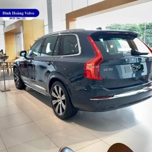 Hình ảnh thực tế chi tiết XC90 T8 Recharge Ultimate 2023 Màu Xanh Denim Blue nội thất Nâu Maroon và Vàng Amber - Đình Hoàng Volvo