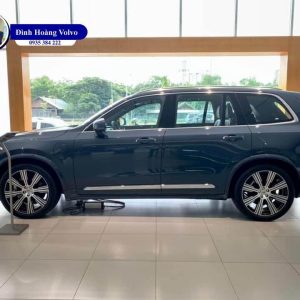 Hình ảnh thực tế chi tiết XC90 T8 Recharge Ultimate 2023 Màu Xanh Denim Blue nội thất Nâu Maroon và Vàng Amber - Đình Hoàng Volvo