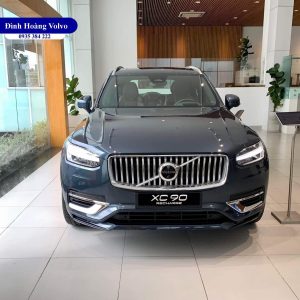 Hình ảnh thực tế chi tiết XC90 T8 Recharge Ultimate 2023 Màu Xanh Denim Blue nội thất Nâu Maroon và Vàng Amber - Đình Hoàng Volvo