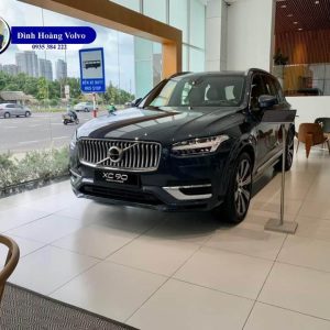 Hình ảnh thực tế chi tiết XC90 T8 Recharge Ultimate 2023 Màu Xanh Denim Blue nội thất Nâu Maroon và Vàng Amber - Đình Hoàng Volvo