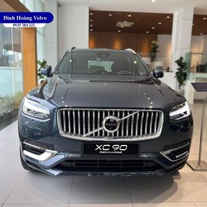 Hình ảnh thực tế chi tiết XC90 T8 Recharge Ultimate 2023 Màu Xanh Denim Blue nội thất Nâu Maroon và Vàng Amber - Đình Hoàng Volvo