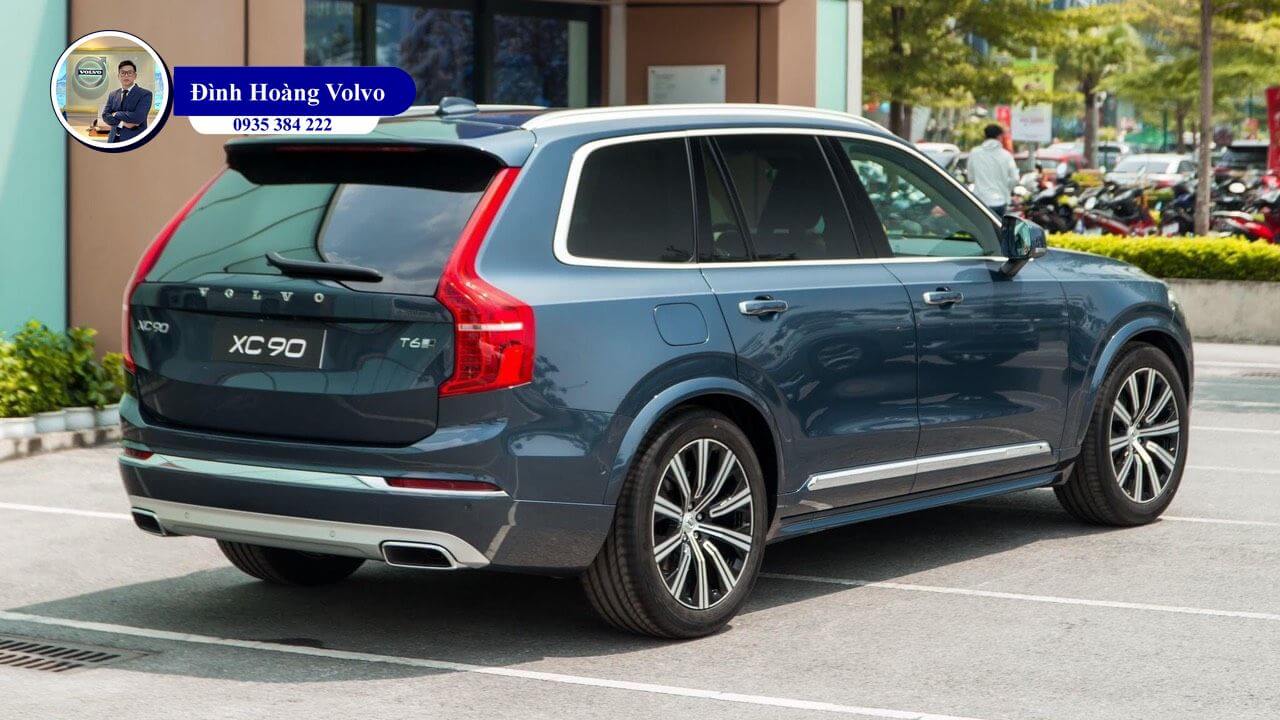Hình ảnh thực tế chi tiết XC90 B6 Ultimate Màu Xanh Denim Blue nội thất Nâu Maroon và Vàng Amber - Đình Hoàng Volvo