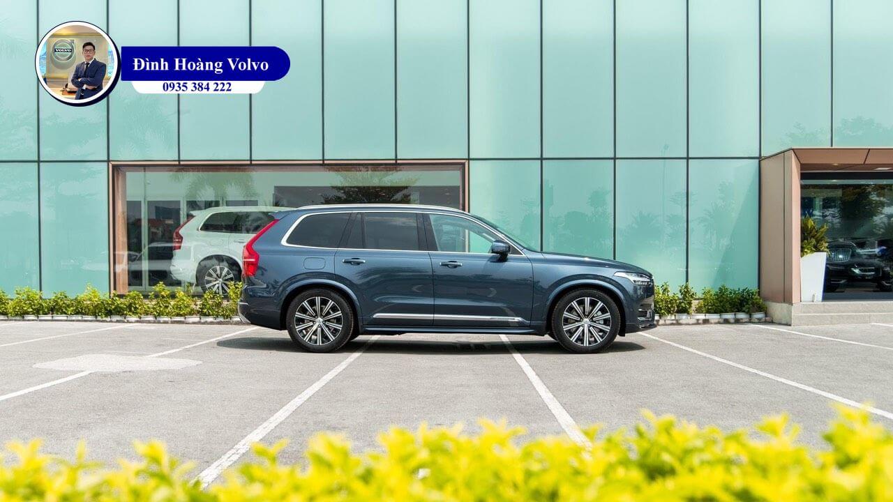 Hình ảnh thực tế chi tiết XC90 B6 Ultimate Màu Xanh Denim Blue nội thất Nâu Maroon và Vàng Amber - Đình Hoàng Volvo