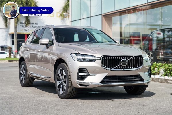 Hình ảnh thực tế chi tiết phần thân Volvo XC60 T8 Ultimate Recharge 2023 Màu Vàng đồng Bright Dusk nội thất Nâu Maroon và Vàng Amber - Đình Hoàng Volvo