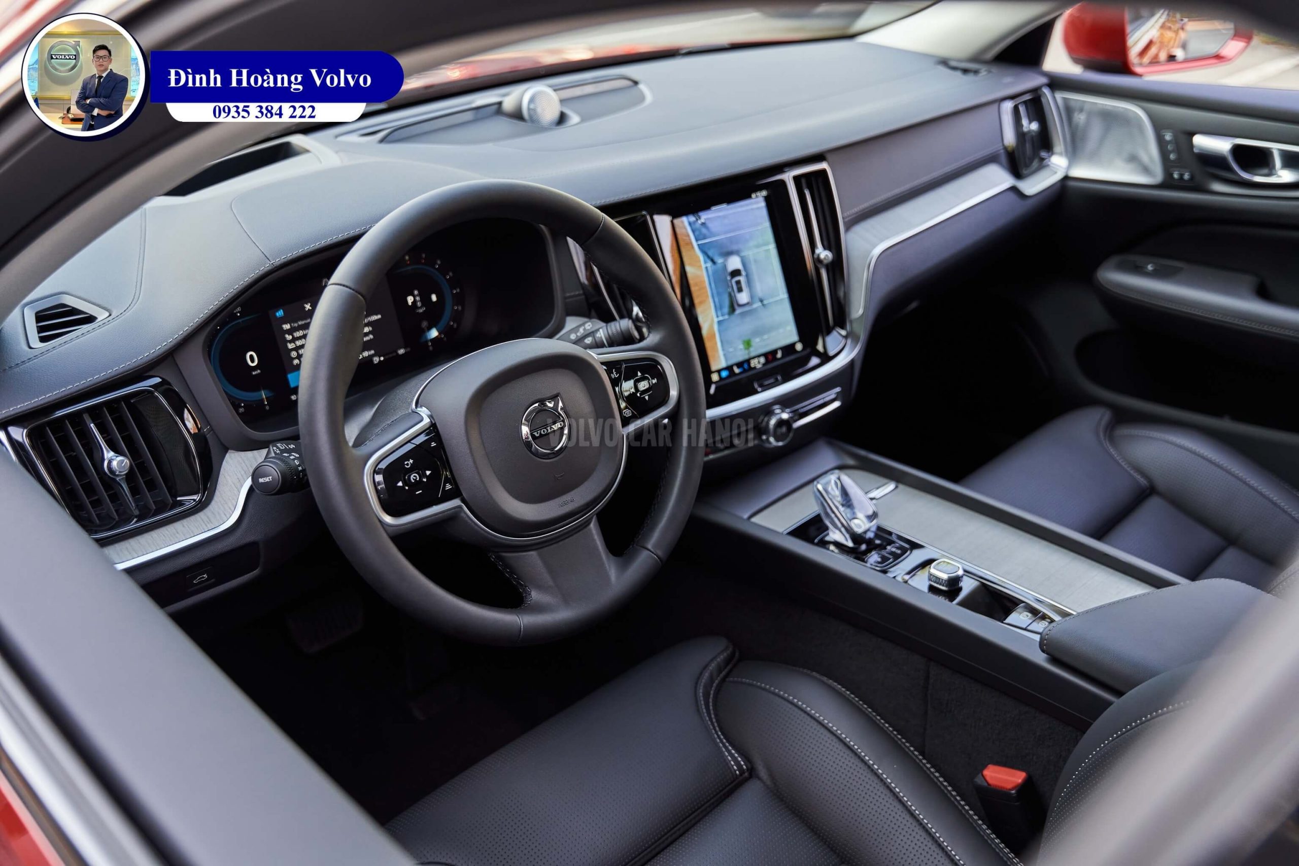 Hình ảnh thực tế chi tiết nội thất Volvo V60 B5 Ultimate 2023 Màu Đen Charcoal - Đình Hoàng Volvo