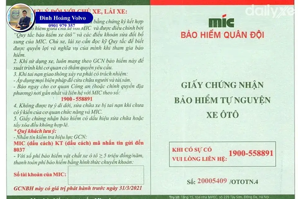 Bảo hiểm trách nhiệm dân sự tự nguyện là gì Lợi ích ra sao - Đình Hoàng Volvo Car Đà Nẵng