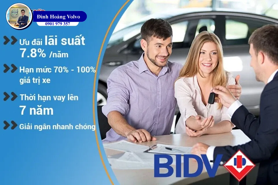 Lãi suất vay mua xe ô tô ngân hàng BIDV mới 2024 - Đình Hoàng Volvo Car Đà Nẵng