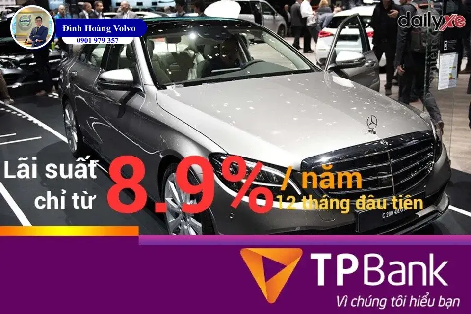 Lãi suất vay mua xe ô tô ngân hàng TPBank - Tiên Phong Bank 2024 - Volvo - Đình Hoàng Volvo Car Đà Nẵng
