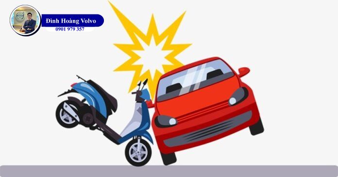 Trách nhiệm của xe ô tô khi bị xe máy đâm vào là gì - Đình Hoàng Volvo Car Đà Nẵng