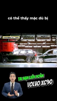 Volvo XC90 va chạm liên hoàn trước và sau sẽ như thế nào? Liệu Volvo có đứng vững #volvoxc90 #volvo
