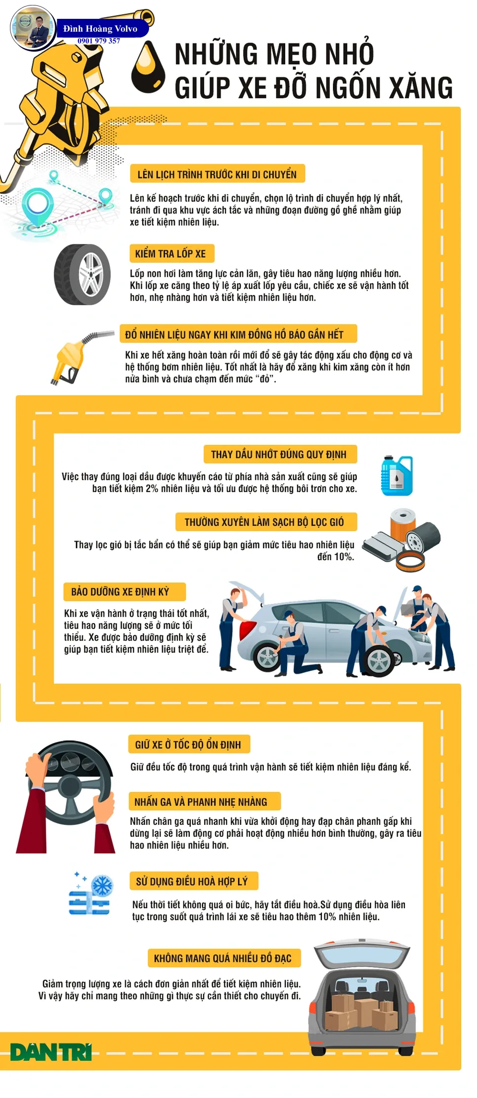 Mẹo nhỏ giúp xe ô tô đỡ ngốn xăng - Đình Hoàng Volvo Đà Nẵng