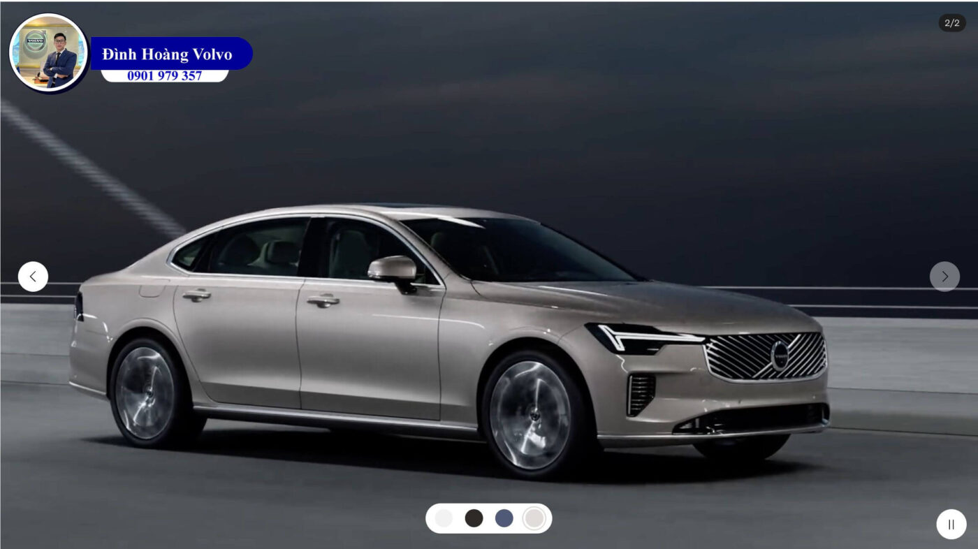 Volvo S90 2026 màu Vàng Đồng Bright Dusk