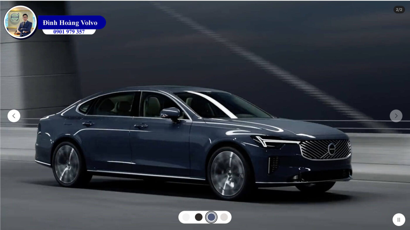 Volvo S90 2026 màu Xanh Denim Blue