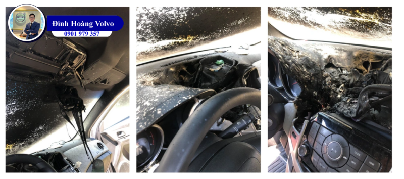 Cháy xe vì chai nước rửa tay khô để trên táp-lô - Đình Hoàng Volvo Car Đà Nẵng