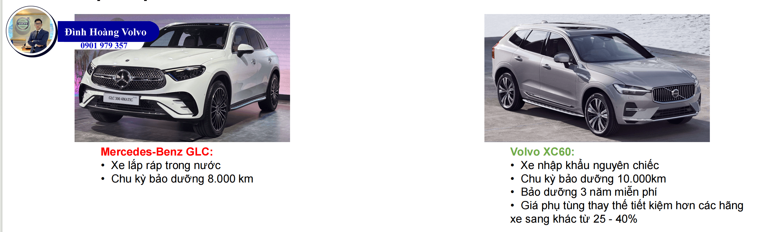 7 Điểm Volvo XC60 Ưu thế hơn Mercedes Benz GLC 200, 300 4Matic - Đình Hoàng Volvo Car Đà Nẵng