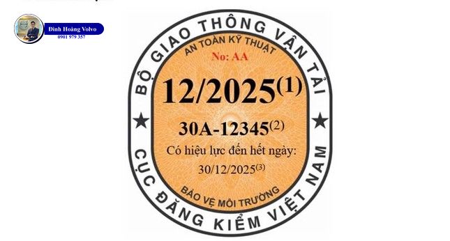 Ba Màu Tem Đăng Kiểm Ô Tô, Xe Máy Bắt Buộc Dán Từ Năm 2025 - Đình Hoàng Volvo Car Đà Nẵng
