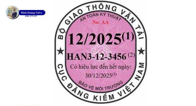 Ba Màu Tem Đăng Kiểm Ô Tô, Xe Máy Bắt Buộc Dán Từ Năm 2025 - Đình Hoàng Volvo Car Đà Nẵng