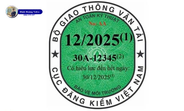 Ba Màu Tem Đăng Kiểm Ô Tô, Xe Máy Bắt Buộc Dán Từ Năm 2025 - Đình Hoàng Volvo Car Đà Nẵng