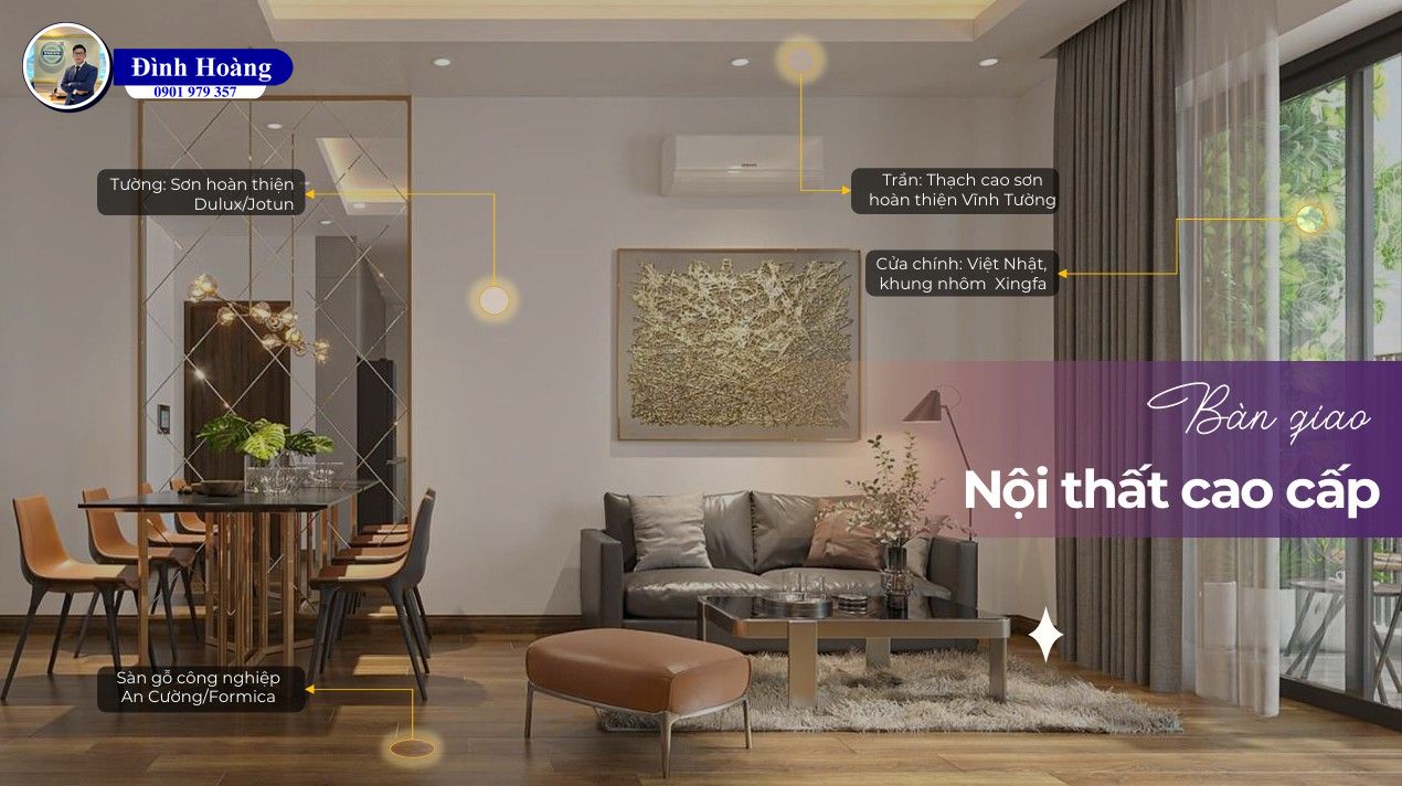 Thiết kế Phòng khách dự án Mia Center Point Đà Nẵng - Đình Hoàng