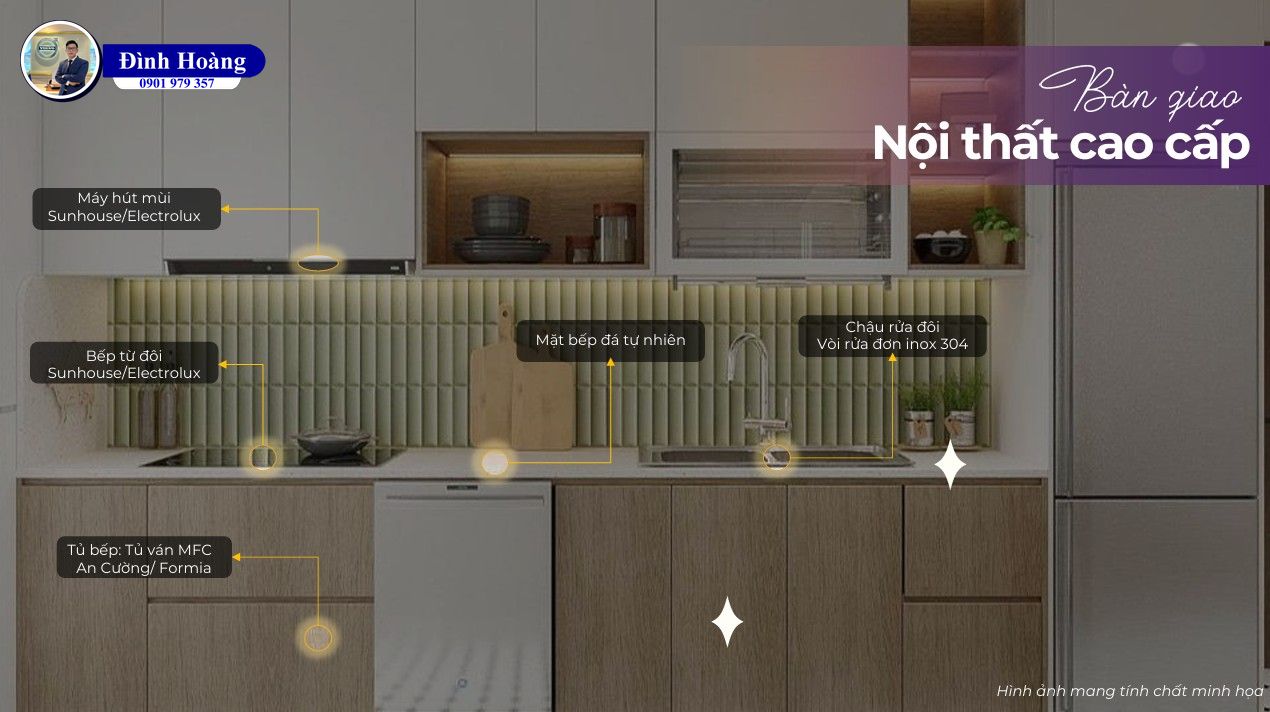 Thiết kế Phòng Bếp dự án Mia Center Point Đà Nẵng - Đình Hoàng