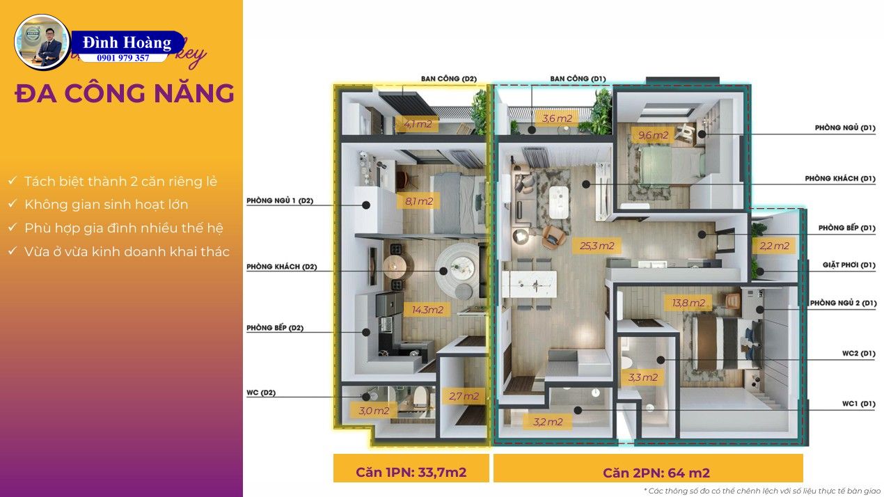 Thiết kế Dual Key dự án Mia Center Point Đà Nẵng - Đình Hoàng
